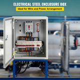 Darrahopens Auto Accessories > Auto Accessories Others > Automotive Repair & Speciality Tools VEVOR NEMA Steel Enclosure, 25 x 20 x 15 cm NEMA 4X Steel Electrical Box, IP66 Waterproof & Dustproof, Outdoor/Indoor Electrical Junction Box, with Mounting Plate