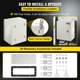 Darrahopens Auto Accessories > Auto Accessories Others > Automotive Repair & Speciality Tools VEVOR NEMA Steel Enclosure, 25 x 20 x 15 cm NEMA 4X Steel Electrical Box, IP66 Waterproof & Dustproof, Outdoor/Indoor Electrical Junction Box, with Mounting Plate