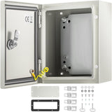 Darrahopens Auto Accessories > Auto Accessories Others > Automotive Repair & Speciality Tools VEVOR NEMA Steel Enclosure, 25 x 20 x 15 cm NEMA 4X Steel Electrical Box, IP66 Waterproof & Dustproof, Outdoor/Indoor Electrical Junction Box, with Mounting Plate