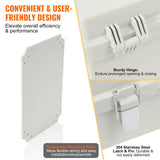 Darrahopens Auto Accessories > Auto Accessories Others > Automotive Repair & Speciality Tools VEVOR Outdoor Electrical Junction Box, 300 x 200 x 180 mm, ABS Plastic Electrical Enclosure Box with Hinged Cover Stainless Steel Latch, IP67 Dustproof Waterproof for Outdoor Electrical Projects