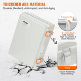Darrahopens Auto Accessories > Auto Accessories Others > Automotive Repair & Speciality Tools VEVOR Outdoor Electrical Junction Box, 300 x 200 x 180 mm, ABS Plastic Electrical Enclosure Box with Hinged Cover Stainless Steel Latch, IP67 Dustproof Waterproof for Outdoor Electrical Projects
