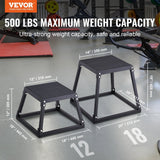 Darrahopens Auto Accessories > Auto Accessories Others > Automotive Repair & Speciality Tools VEVOR Plyometric Jump Box, 12 Inch Plyo Box, Steel Plyometric Platform and Jumping Agility Box, Anti-Slip Fitness Exercise Step Up Box for Home Gym Training, Conditioning Strength Training, Black