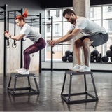 Darrahopens Auto Accessories > Auto Accessories Others > Automotive Repair & Speciality Tools VEVOR Plyometric Jump Box, 12 Inch Plyo Box, Steel Plyometric Platform and Jumping Agility Box, Anti-Slip Fitness Exercise Step Up Box for Home Gym Training, Conditioning Strength Training, Black