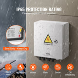 Darrahopens Auto Accessories > Auto Accessories Others > Automotive Repair & Speciality Tools VEVOR PV Combiner Box, 4 String, Solar Combiner Box with 15A Rated Current Fuse 63A Circuit Breaker Lightning Arrester and Solar Connector, Steel Case for On / Off Grid Solar Panel System, IP65