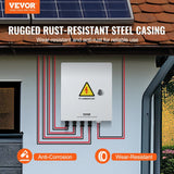 Darrahopens Auto Accessories > Auto Accessories Others > Automotive Repair & Speciality Tools VEVOR PV Combiner Box, 4 String, Solar Combiner Box with 15A Rated Current Fuse 63A Circuit Breaker Lightning Arrester and Solar Connector, Steel Case for On / Off Grid Solar Panel System, IP65