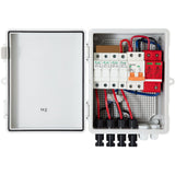 Darrahopens Auto Accessories > Auto Accessories Others > Automotive Repair & Speciality Tools VEVOR PV Combiner Box, 4 String with 15A Rated Current Fuse, 63A Circuit Breaker, Lightning Arreste Connector for On/Off Grid Solar Panel System, IP65