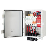 Darrahopens Auto Accessories > Auto Accessories Others > Automotive Repair & Speciality Tools VEVOR PV Combiner Box, 4 String with 15A Rated Current Fuse, 63A Circuit Breaker, Lightning Arreste Connector for On/Off Grid Solar Panel System, IP65