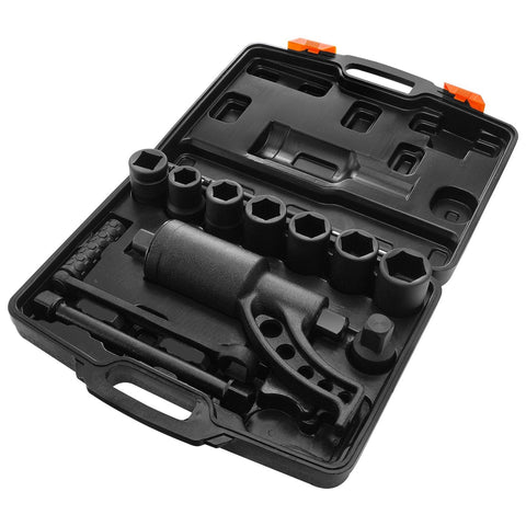 Darrahopens Auto Accessories > Auto Accessories Others > Automotive Repair & Speciality Tools VEVOR Torque Multiplier, Heavy Duty Torque Multiplier Wrench Set, 1 Inch Drive Lug Nut Wrench Torque Multiplier, 1:64 6800N.m Lug Nut Remover, with 8 Sockets and Storage Case for Truck Trailer RV