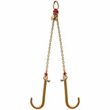 Darrahopens Auto Accessories > Auto Accessories Others > Automotive Repair & Speciality Tools VEVOR V Bridle Chain, 5/16 in x 2 ft Bridle Tow Chain, Grade 80 V-Bridle Transport Chain, 9260 Lbs Break Strength with TJ Hooks and Crab Hooks, Heavy Duty Pear Link Connector and Chain Shorteners