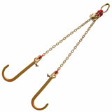 Darrahopens Auto Accessories > Auto Accessories Others > Automotive Repair & Speciality Tools VEVOR V Bridle Chain, 5/16 in x 2 ft Bridle Tow Chain, Grade 80 V-Bridle Transport Chain, 9260 Lbs Break Strength with TJ Hooks and Crab Hooks, Heavy Duty Pear Link Connector and Chain Shorteners