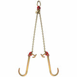 Darrahopens Auto Accessories > Auto Accessories Others > Automotive Repair & Speciality Tools VEVOR V Bridle Chain, 5/16 in x 2 ft Tow Chain Bridle, Grade 80 V-Bridle Transport Chain, 9260 Lbs Break Strength with TJ Hooks & Grab Hooks, Heavy Duty Pear Link Connector and Chain Shorteners