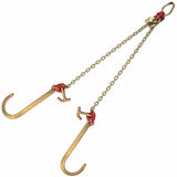 Darrahopens Auto Accessories > Auto Accessories Others > Automotive Repair & Speciality Tools VEVOR V Bridle Chain, 5/16 in x 2 ft Tow Chain Bridle, Grade 80 V-Bridle Transport Chain, 9260 Lbs Break Strength with TJ Hooks & Grab Hooks, Heavy Duty Pear Link Connector and Chain Shorteners