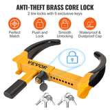 Darrahopens Auto Accessories > Auto Accessories Others > Automotive Repair & Speciality Tools VEVOR Wheel Lock, 2 Packs Universal Wheel Clamp Lock, Adjustable Anti Theft Trailer Lock Wheel Clamp, Heavy-duty Steel Tire Lock for ATV RV SUV Car Golf Cart Boats Motorcycles, with 6 Keys