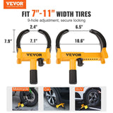 Darrahopens Auto Accessories > Auto Accessories Others > Automotive Repair & Speciality Tools VEVOR Wheel Lock, 2 Packs Universal Wheel Clamp Lock, Adjustable Anti Theft Trailer Lock Wheel Clamp, Heavy-duty Steel Tire Lock for ATV RV SUV Car Golf Cart Boats Motorcycles, with 6 Keys