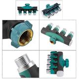 Darrahopens Auto Accessories > Auto Accessories Others > Automotive Repair & Speciality Tools Water Hose Splitter - 2-Way Hose Manifold with Leak-Proof Connector Valves