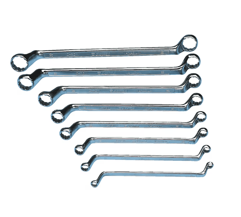 Darrahopens Auto Accessories > Auto Accessories Others > Automotive Repair & Speciality Tools Wurth Double-End Box Wrench Set, Deep Offset – 8 Piece Metric, POWERDRIV Bi-Hex, Chrome Vanadium Steel