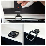 Darrahopens Auto Accessories > Auto Accessories Others > Cross Bar 6PCS Black Heavy Duty Fixing Point Anchor Eye Tie Down Lashing Loop D-Ring Hook