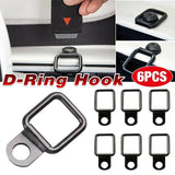 Darrahopens Auto Accessories > Auto Accessories Others > Cross Bar 6PCS Black Heavy Duty Fixing Point Anchor Eye Tie Down Lashing Loop D-Ring Hook