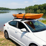Darrahopens Auto Accessories > Auto Accessories Others > Cross Bar GIANTZ Kayak Roof Rack for Car, Universal Soft Roof Rack Pads for Surfboard SUP Canoe, Roof Bars for SUV Sedan without Side Rails, Portable Cross Bars with 4.5m Tie Down Straps & Ropes, 80kg Capacity