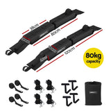 Darrahopens Auto Accessories > Auto Accessories Others > Cross Bar GIANTZ Kayak Roof Rack for Car, Universal Soft Roof Rack Pads for Surfboard SUP Canoe, Roof Bars for SUV Sedan without Side Rails, Portable Cross Bars with 4.5m Tie Down Straps & Ropes, 80kg Capacity