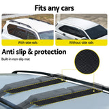 Darrahopens Auto Accessories > Auto Accessories Others > Cross Bar GIANTZ Kayak Roof Rack for Car, Universal Soft Roof Rack Pads for Surfboard SUP Canoe, Roof Bars for SUV Sedan without Side Rails, Portable Cross Bars with 4.5m Tie Down Straps & Ropes, 80kg Capacity