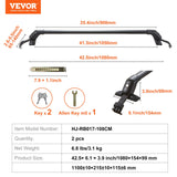 Darrahopens Auto Accessories > Auto Accessories Others > Cross Bar VEVOR Universal Roof Rack Crossbar for Naked Roof Vehicle Aluminum with Lock