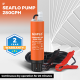 Darrahopens Auto Accessories > Auto Accessories Others > Fuel & Exhaust SEAFLO Submersible Inline Pump 12V 280GPH Transfer Pump Water Resistant High Pressure Washing Water Diesel Pump For RV Marine Boat Caravan