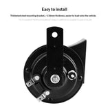 Darrahopens Auto Accessories > Auto Accessories Others > Fuel & Exhaust Train Horn for Truck 2pcs 12V Air Horn for Car Snail Electric Air Horn Marine Boat Loud Alarm Kit Boat Motorcycle Dual-tone Car Horn Loud Signal (Black)