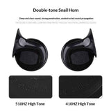 Darrahopens Auto Accessories > Auto Accessories Others > Fuel & Exhaust Train Horn for Truck 2pcs 12V Air Horn for Car Snail Electric Air Horn Marine Boat Loud Alarm Kit Boat Motorcycle Dual-tone Car Horn Loud Signal (Black)