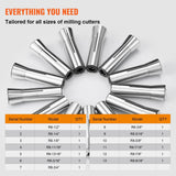 Darrahopens Auto Accessories > Auto Accessories Others > Fuel & Exhaust VEVOR 13 pcs Precision R8 Collet Set, 1/8'' - 7/8'', 45# Mill Collet Chuck 0.0012"/30μm TIR with 13 Labeled Storage Boxes, for Milling Machine Drill Presses Boring Machine Machining Center