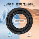 Darrahopens Auto Accessories > Auto Accessories Others > Fuel & Exhaust VEVOR 6AN Fuel Line Kit, 6.1 m Fuel Hose Kit, 0.86 cm Nylon Stainless Steel Braided Fuel Line Oil/Gas/Diesel Hose End Fitting Kit, with 12 PCS Swivel Fitting Adapter Kit, Black