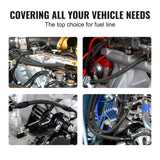 Darrahopens Auto Accessories > Auto Accessories Others > Fuel & Exhaust VEVOR 6AN Fuel Line Kit, 7.62 m Fuel Hose Kit, Nylon Stainless Steel Braided PTFE Fuel Line Kit, E85/Oil/Gas/Diesel Hose End Fitting Kit, with 15 PCS Swivel Fitting Adapter Kit, Black