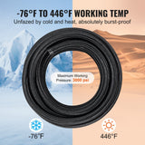 Darrahopens Auto Accessories > Auto Accessories Others > Fuel & Exhaust VEVOR 6AN Fuel Line Kit, 7.62 m Fuel Hose Kit, Nylon Stainless Steel Braided PTFE Fuel Line Kit, E85/Oil/Gas/Diesel Hose End Fitting Kit, with 15 PCS Swivel Fitting Adapter Kit, Black