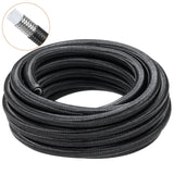 Darrahopens Auto Accessories > Auto Accessories Others > Fuel & Exhaust VEVOR 6AN Fuel Line Kit, 7.62 m Fuel Hose Kit, Nylon Stainless Steel Braided PTFE Fuel Line Kit, E85/Oil/Gas/Diesel Hose End Fitting Kit, with 15 PCS Swivel Fitting Adapter Kit, Black