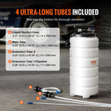 Darrahopens Auto Accessories > Auto Accessories Others > Fuel & Exhaust VEVOR Fluid Extractor, 15 Liters Capacity, Pneumatic/Manual Oil Changer Vacuum Fluid Extractor with Dipstick and Liquid Suction Hose, Oil Extractor Change Pump for Automotive Fluids Vacuum Evacuation