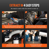 Darrahopens Auto Accessories > Auto Accessories Others > Fuel & Exhaust VEVOR Fluid Extractor, 6.5 Liters Capacity, Pneumatic/Manual Oil Changer Vacuum Fluid Extractor with Dipstick and Liquid Suction Hose, Oil Extractor Change Pump for Automotive Fluids Vacuum Evacuation