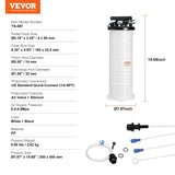 Darrahopens Auto Accessories > Auto Accessories Others > Fuel & Exhaust VEVOR Fluid Extractor, 6.5 Liters Capacity, Pneumatic/Manual Oil Changer Vacuum Fluid Extractor with Dipstick and Liquid Suction Hose, Oil Extractor Change Pump for Automotive Fluids Vacuum Evacuation