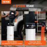 Darrahopens Auto Accessories > Auto Accessories Others > Fuel & Exhaust VEVOR Fluid Extractor, 6.5 Liters Capacity, Pneumatic/Manual Oil Changer Vacuum Fluid Extractor with Dipstick and Liquid Suction Hose, Oil Extractor Change Pump for Automotive Fluids Vacuum Evacuation