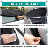 Darrahopens Auto Accessories > Auto Accessories Others > Insulation Baby Car Sun Shade, 2 Pieces Car Sun Sock By Blocking Uv Rays By Protecting Car Sun From Children And Pets (Black) (Xl)