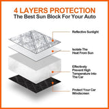 Darrahopens Auto Accessories > Auto Accessories Others > Insulation Car Sunshade for Windshield - Car Sun Visor - Winter Cover, Anti-Ice, Dustproof, UV Protection, Snowproof - Suitable for Most Car Models - 197*125cm