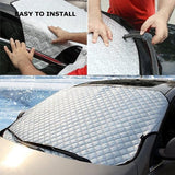 Darrahopens Auto Accessories > Auto Accessories Others > Insulation Car Windshield Cover - Thickened protective cover for the windshield - protects against snow, ice, frost, sun, UV rays, dust and water - ideal for SUVs - suitable for all seasons.