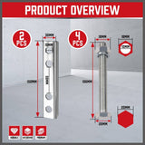 Darrahopens Auto Accessories > Auto Accessories Others Trailer Caravan Canopy Jack Leg Stand Heavy Duty 2267KG/5000lbs Side Handle