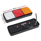 Darrahopens Auto Accessories > Lights Giantz Pair 75 LED Tail Lights Stop Reverse Indicator 12V Ute Trailer Caravan Truck Boat