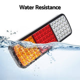 Darrahopens Auto Accessories > Lights Giantz Pair 75 LED Tail Lights Stop Reverse Indicator 12V Ute Trailer Caravan Truck Boat