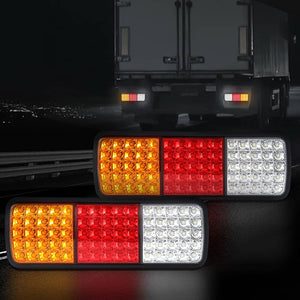 Darrahopens Auto Accessories > Lights Giantz Pair 75 LED Tail Lights Stop Reverse Indicator 12V Ute Trailer Caravan Truck Boat