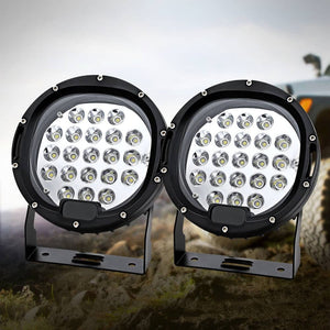 Darrahopens Auto Accessories > Lights Giantz Pair LED Driving Lights 7 Inch Flood Spot Lights Car Truck SUV 12V 24V