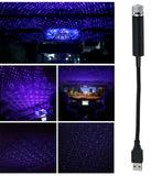 Darrahopens Auto Accessories > Lights Starry Sky Projection Lamp Blue Purple Violet Mini USB Car Roof Star Night Light