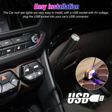 Darrahopens Auto Accessories > Lights Starry Sky Projection Lamp Blue Purple Violet Mini USB Car Roof Star Night Light