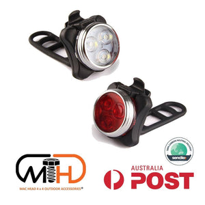 darrahopens Auto Accessories > Lights Waterproof Bicycle Bike Lights Front Rear Tail Light Lamp USB Rechargeable IPX4
