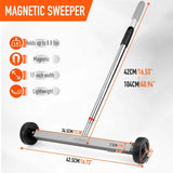 Darrahopens Auto Accessories > Tools 17inch Telescoping Magnetic Sweeper Magnet Broom Rolling Pick Up 8.8Lbs Portable